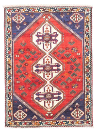 Tapis persan - Nomadic - 145 x 110 cm - rouge foncé