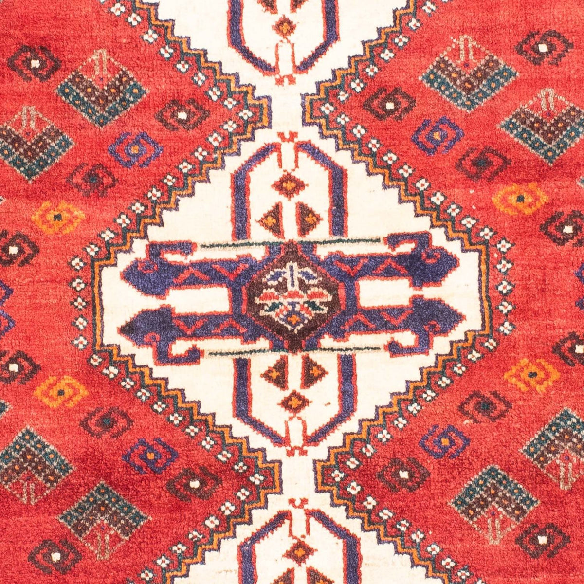 Tapis persan - Nomadic - 145 x 110 cm - rouge foncé