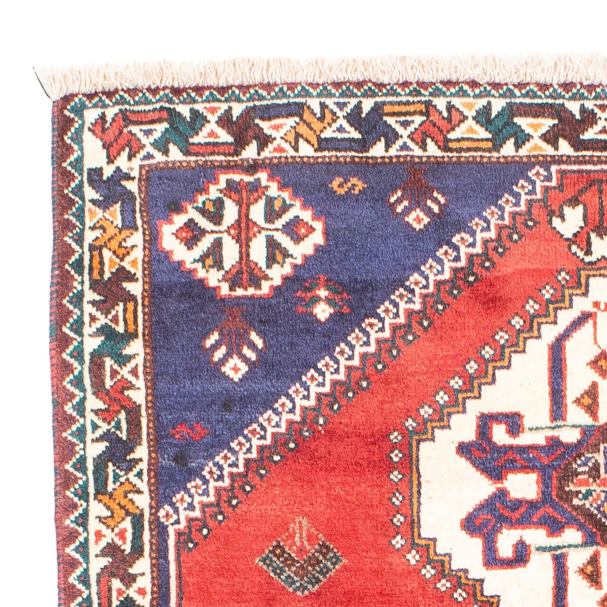 Tapis persan - Nomadic - 145 x 110 cm - rouge foncé