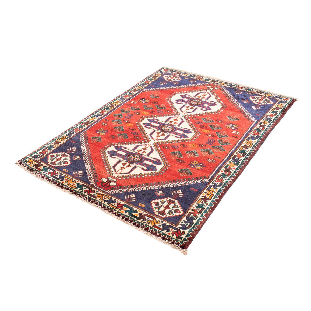 Tapis persan - Nomadic - 145 x 110 cm - rouge foncé