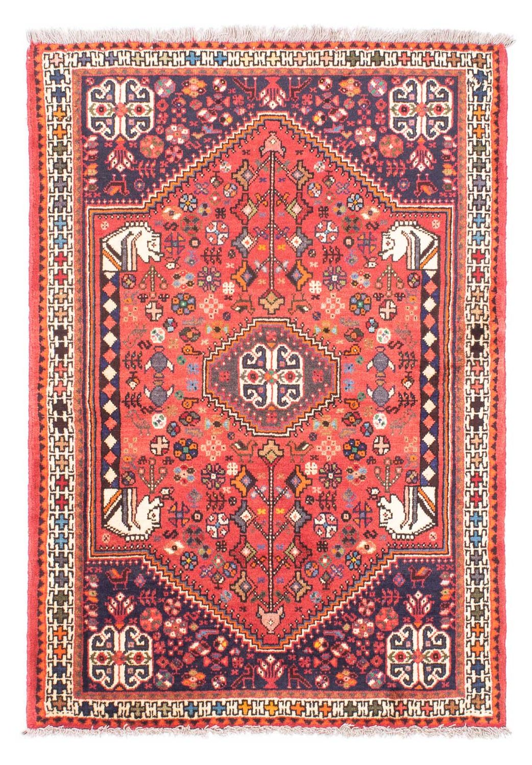 Tapis persan - Nomadic - 148 x 104 cm - rouge clair
