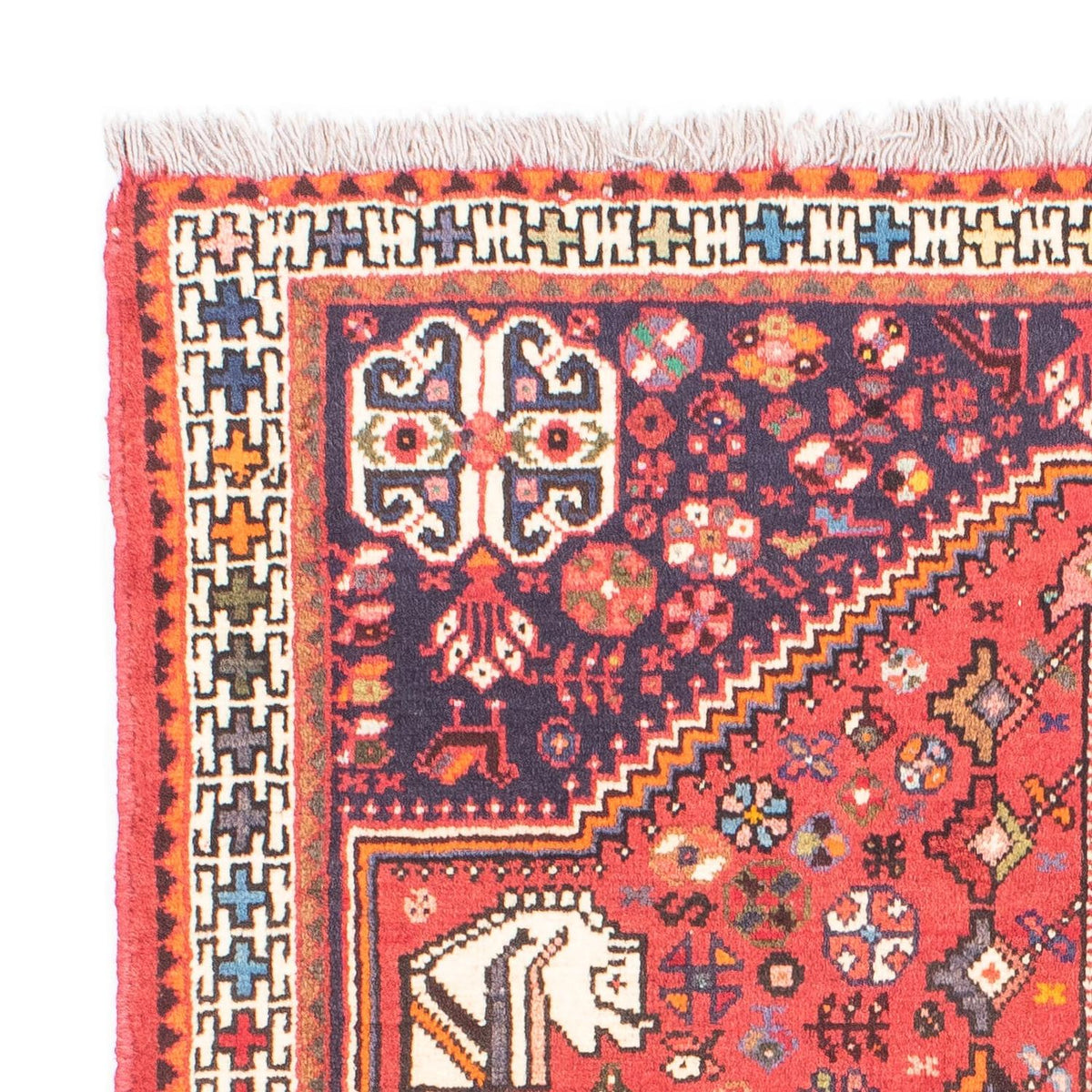 Tapis persan - Nomadic - 148 x 104 cm - rouge clair