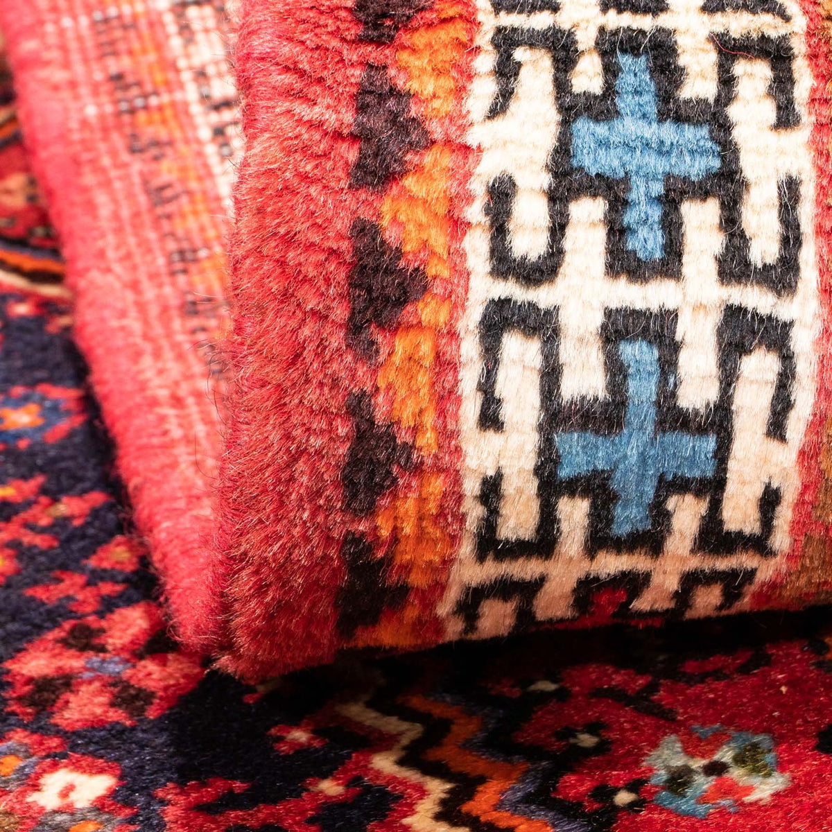 Tapis persan - Nomadic - 148 x 104 cm - rouge clair