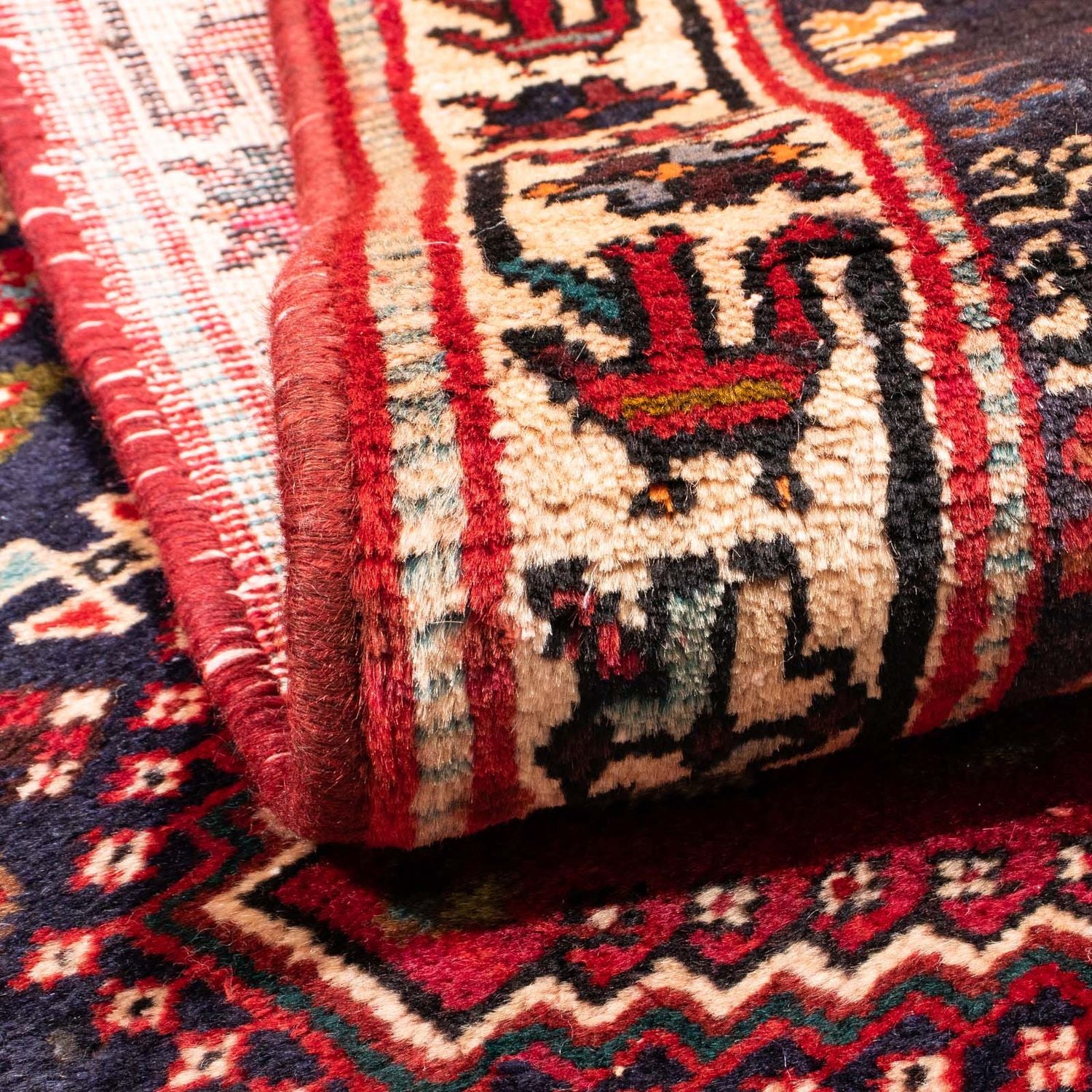 Tapis persan - Nomadic - 167 x 110 cm - rouge