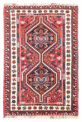 Tapis persan - Nomadic - 155 x 110 cm - rouge