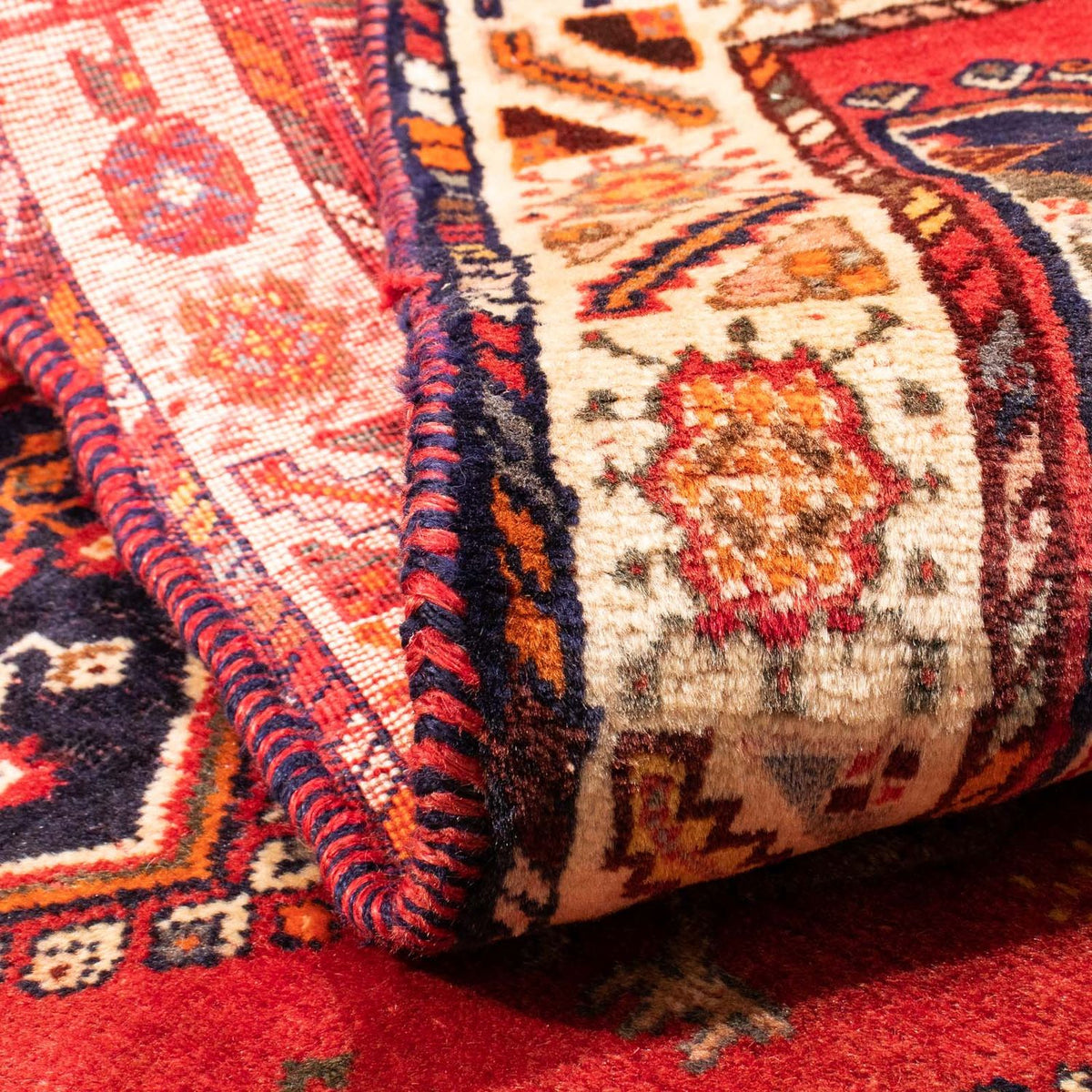 Tapis persan - Nomadic - 182 x 112 cm - rouge foncé