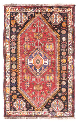 Tapis persan - Nomadic - 150 x 105 cm - rouge foncé