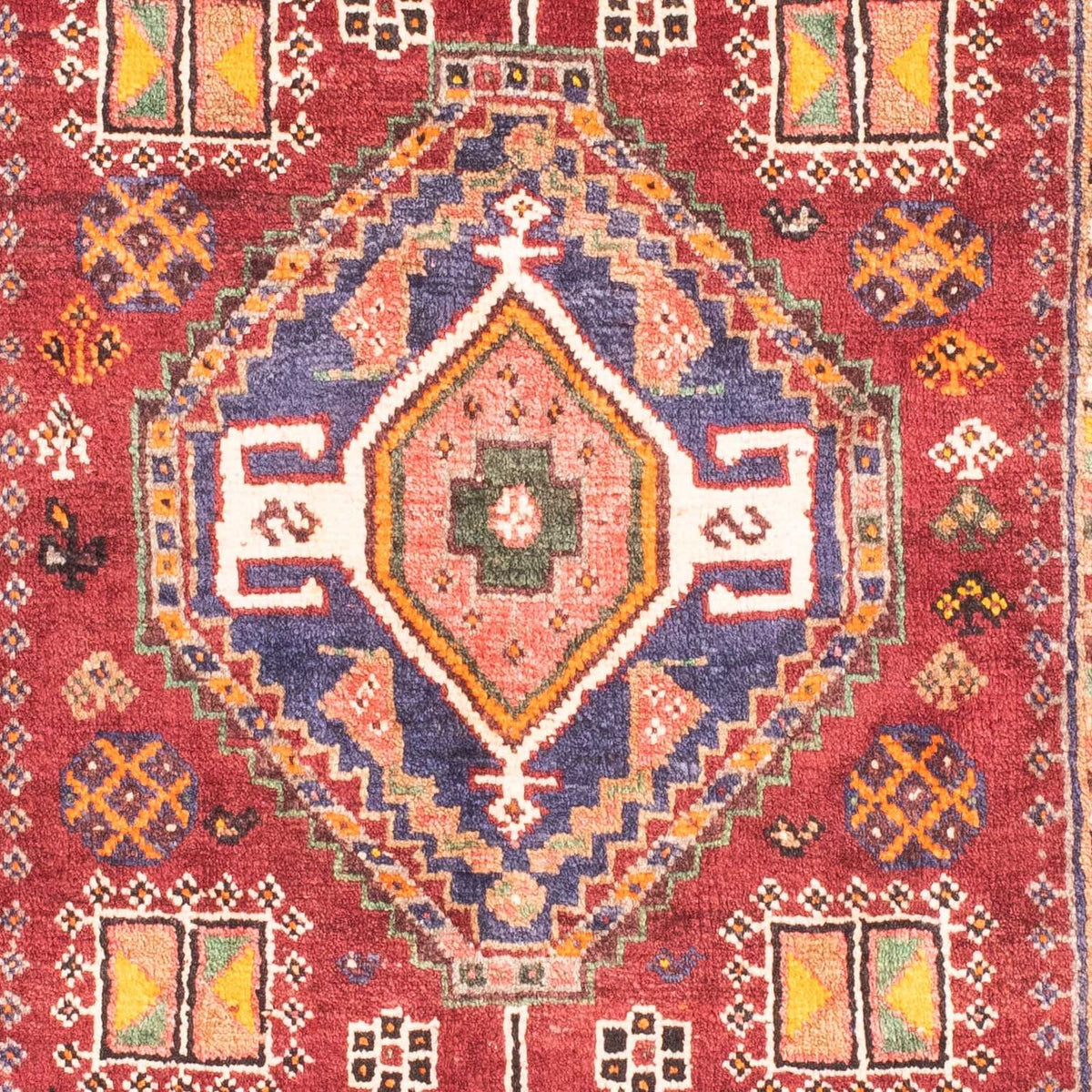 Tapis persan - Nomadic - 150 x 105 cm - rouge foncé