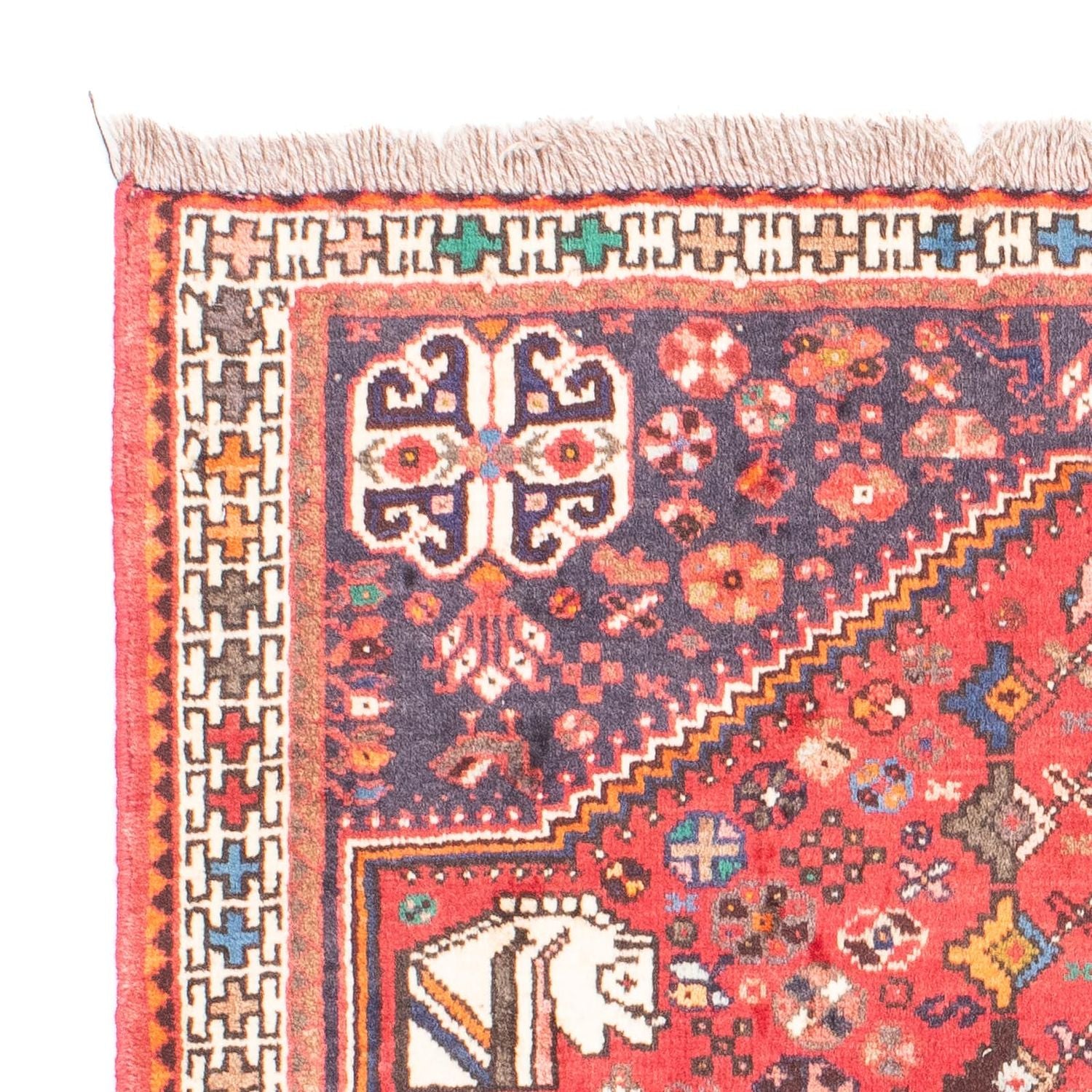 Tapis persan - Nomadic - 143 x 106 cm - rouge