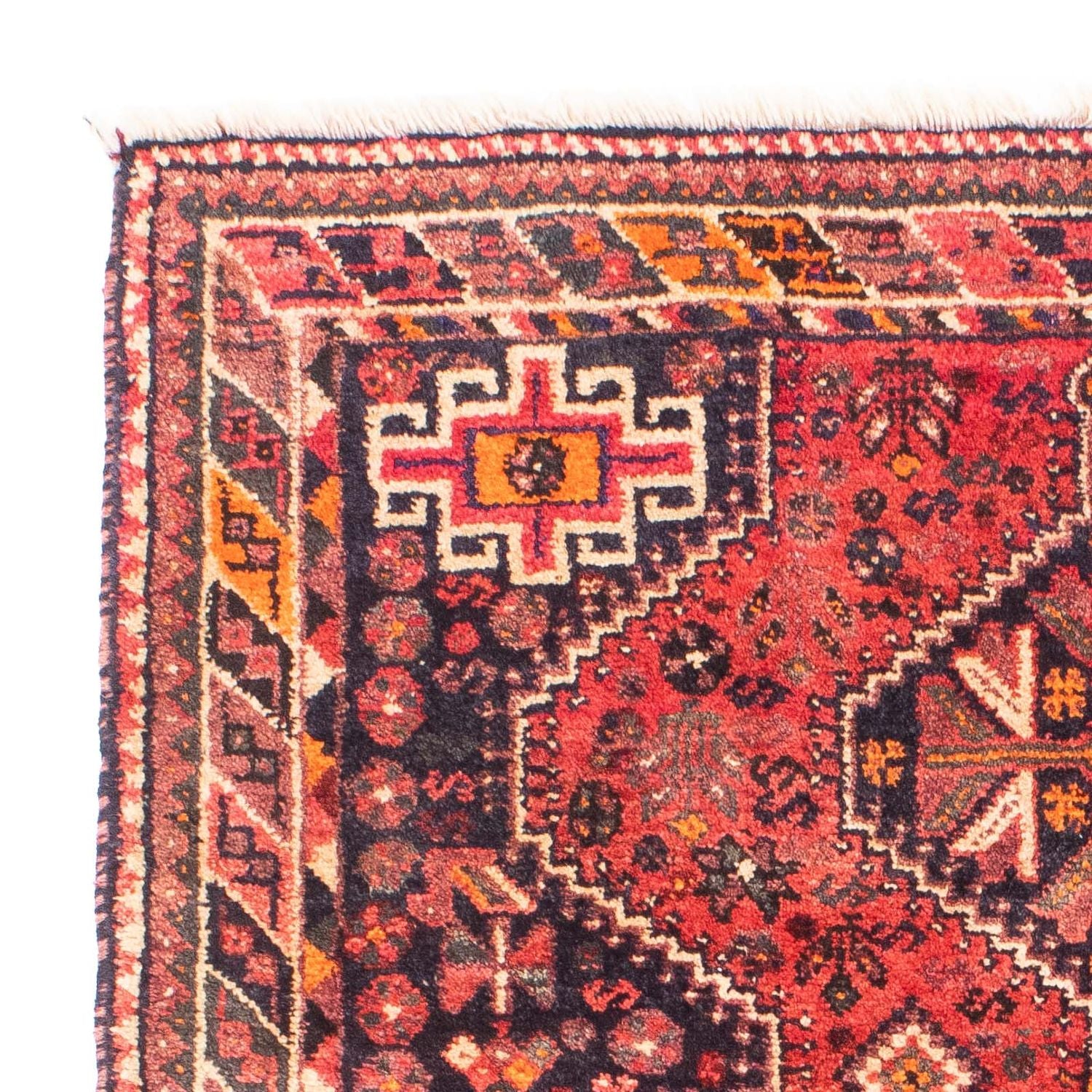 Tapis persan - Nomadic - 145 x 120 cm - rouge foncé