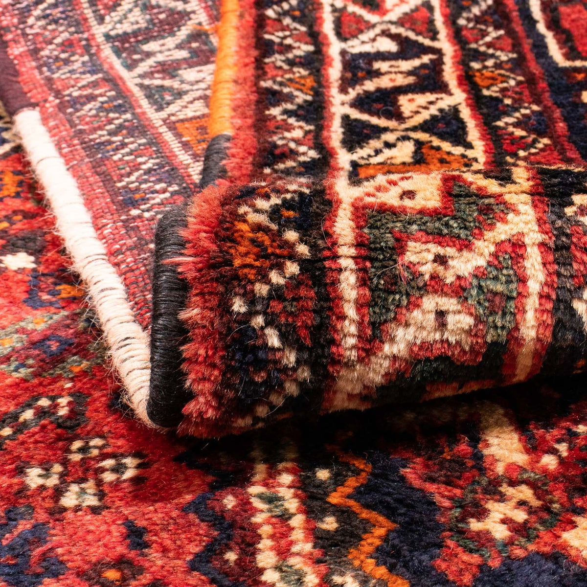 Tapis persan - Nomadic - 187 x 125 cm - rouge foncé