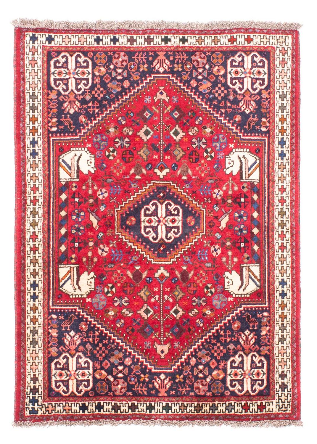 Tapis persan - Nomadic - 147 x 106 cm - rouge