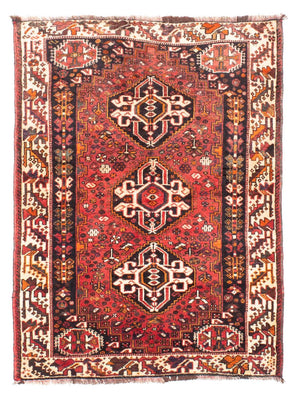 Tapis persan - Nomadic - 152 x 114 cm - rouge foncé