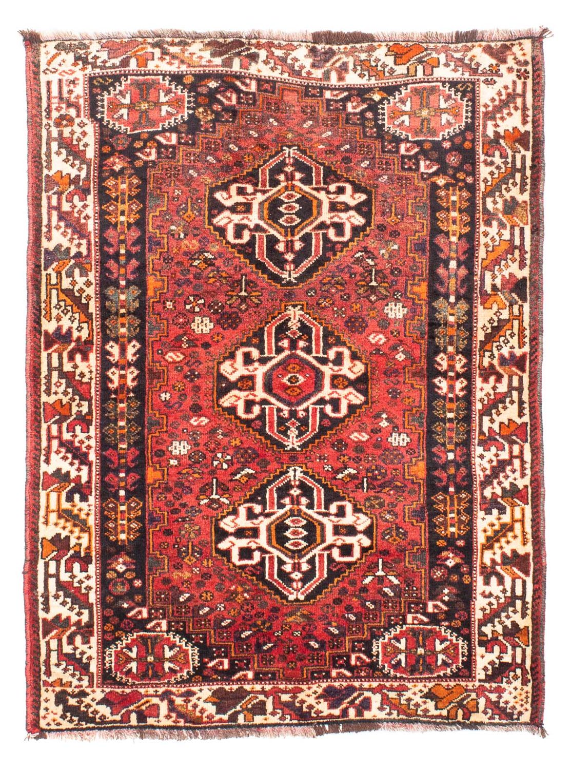 Tapis persan - Nomadic - 152 x 114 cm - rouge foncé
