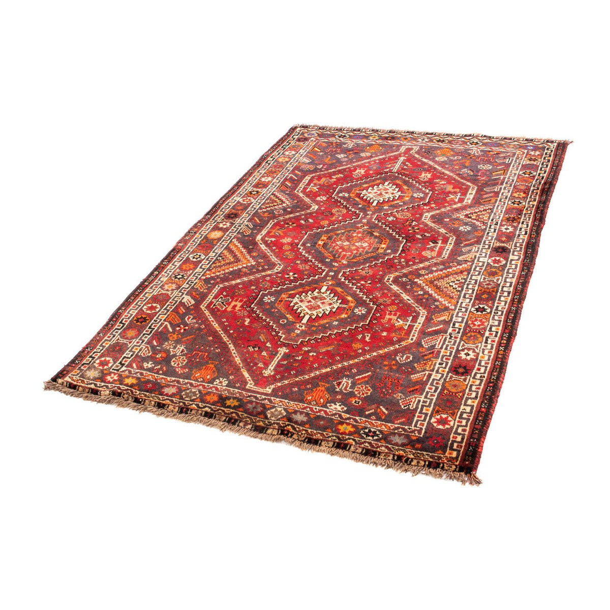 Tapis persan - Nomadic - 170 x 116 cm - rouge foncé