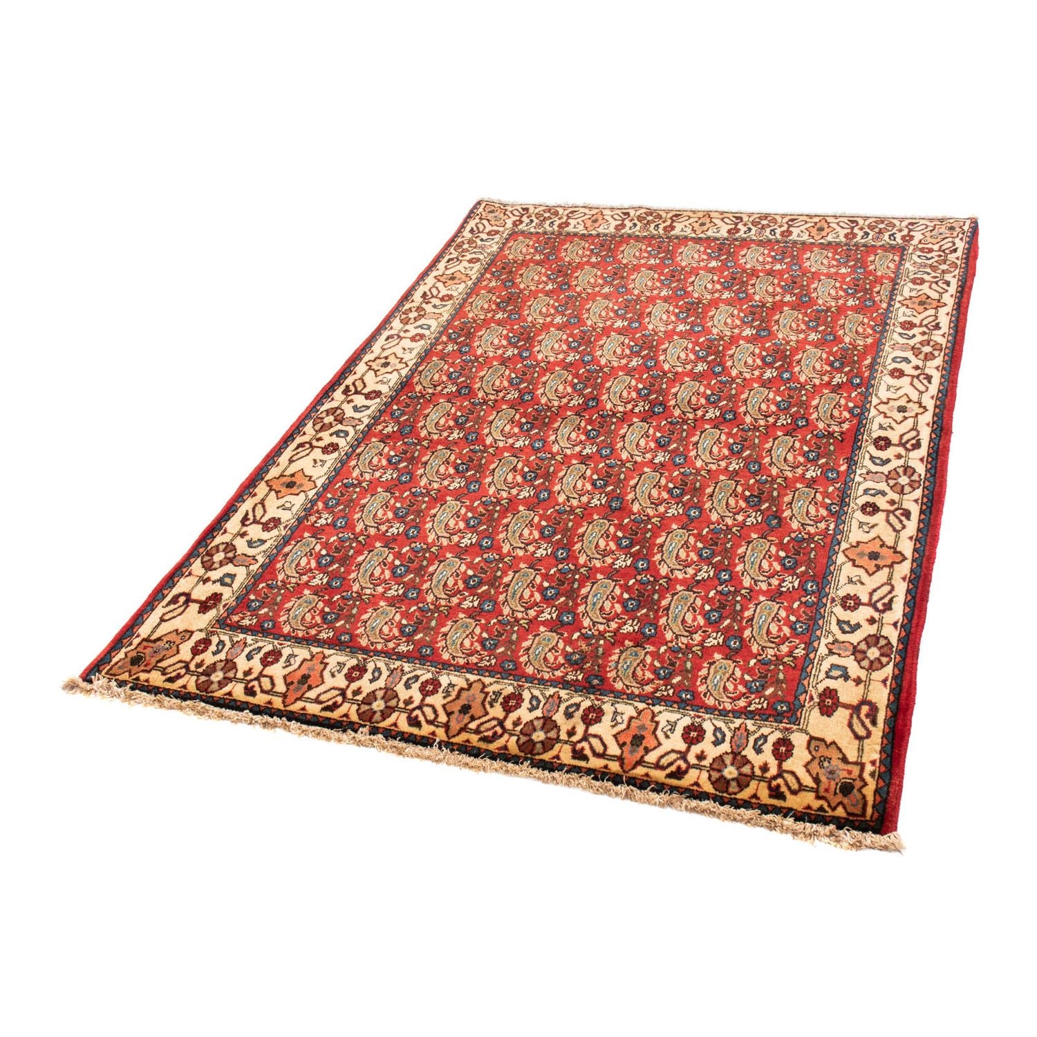 Tapis persan - Nomadic - 160 x 110 cm - rouge foncé