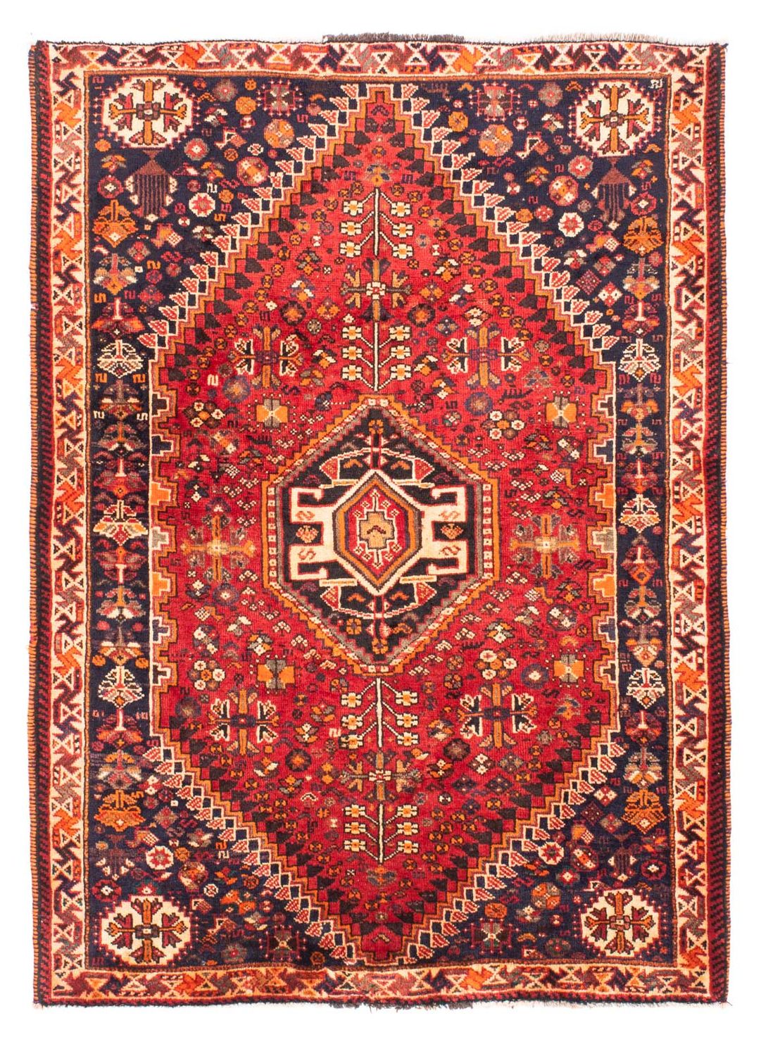 Tapis persan - Nomadic - 165 x 115 cm - rouge foncé