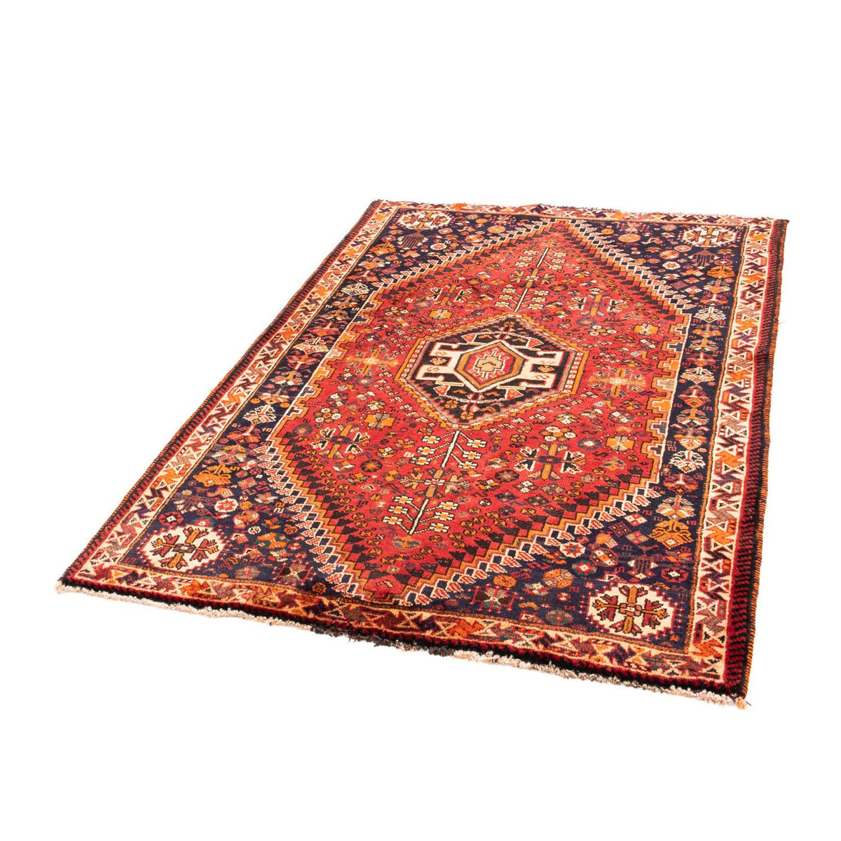 Tapis persan - Nomadic - 165 x 115 cm - rouge foncé