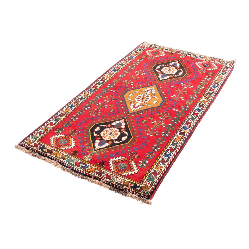 Tapis persan - Nomadic - 157 x 83 cm - rouge foncé
