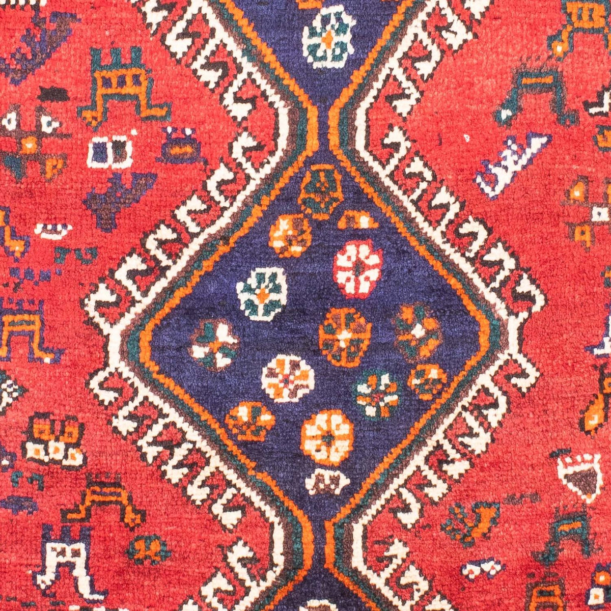 Tapis persan - Nomadic - 170 x 117 cm - rouge foncé