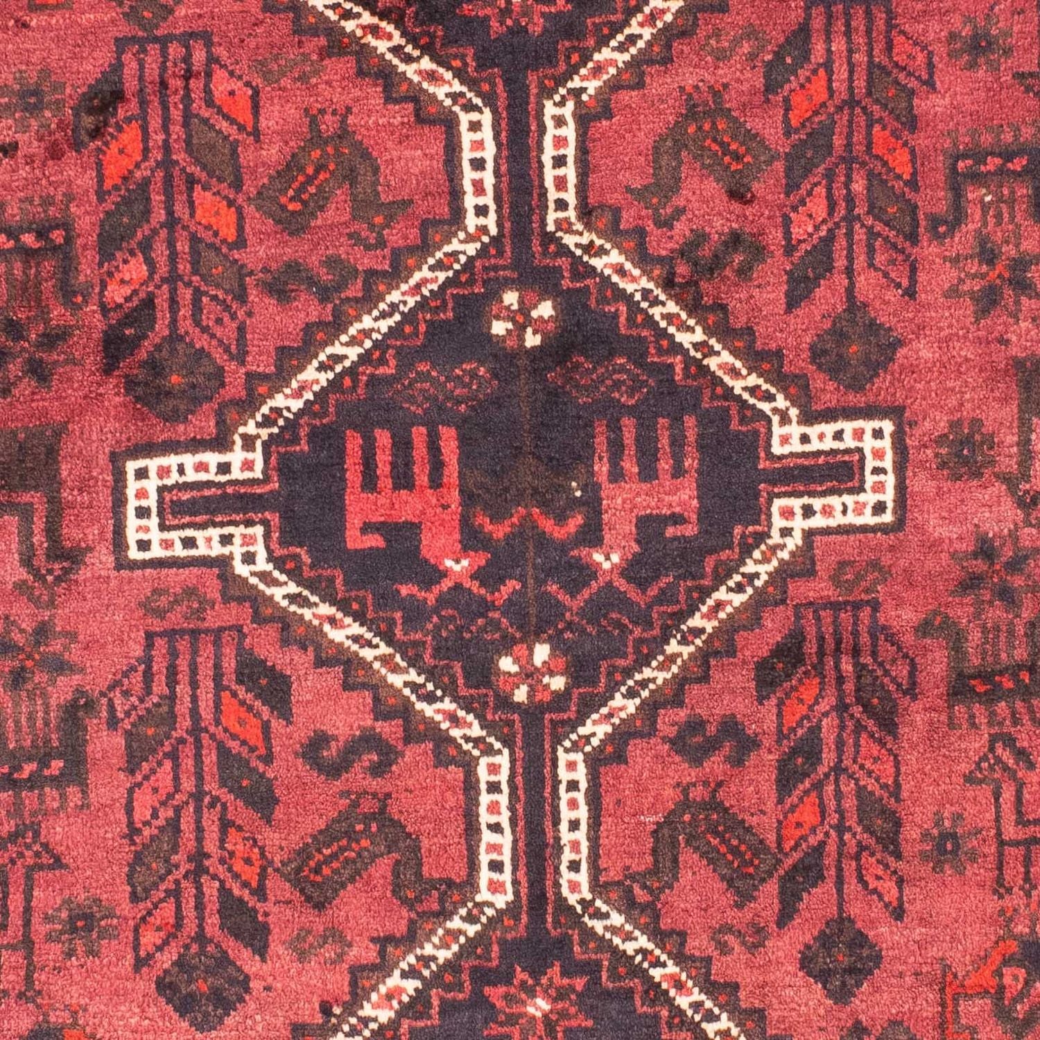 Tapis persan - Nomadic - 160 x 112 cm - rouge