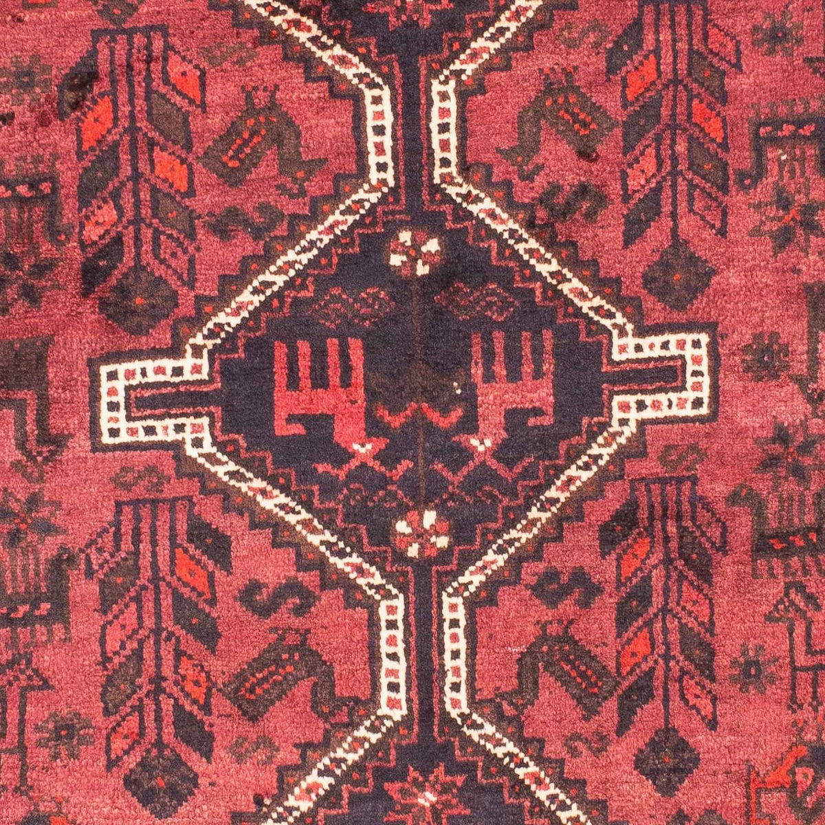 Tapis persan - Nomadic - 160 x 112 cm - rouge