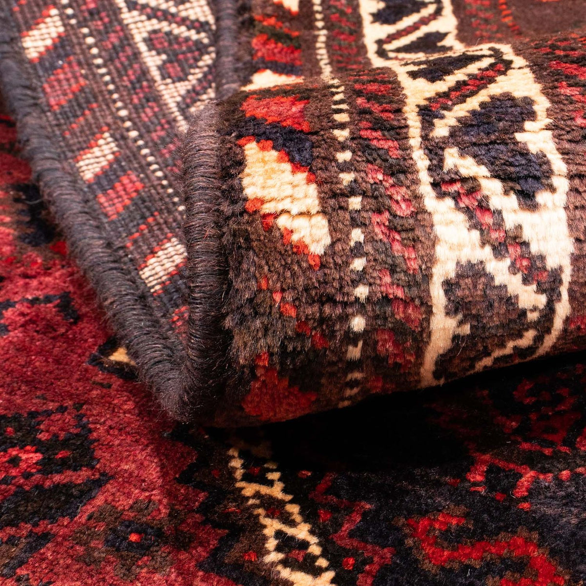 Tapis persan - Nomadic - 160 x 112 cm - rouge