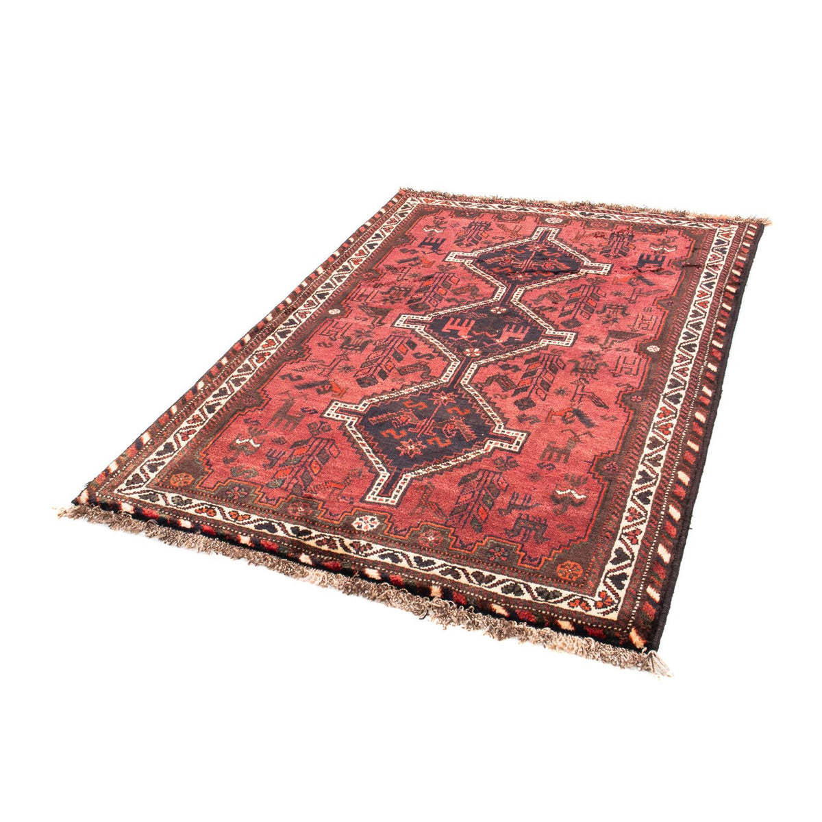 Tapis persan - Nomadic - 160 x 112 cm - rouge