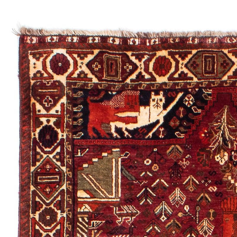 Tapis persan - Nomadic - 220 x 145 cm - rouge foncé