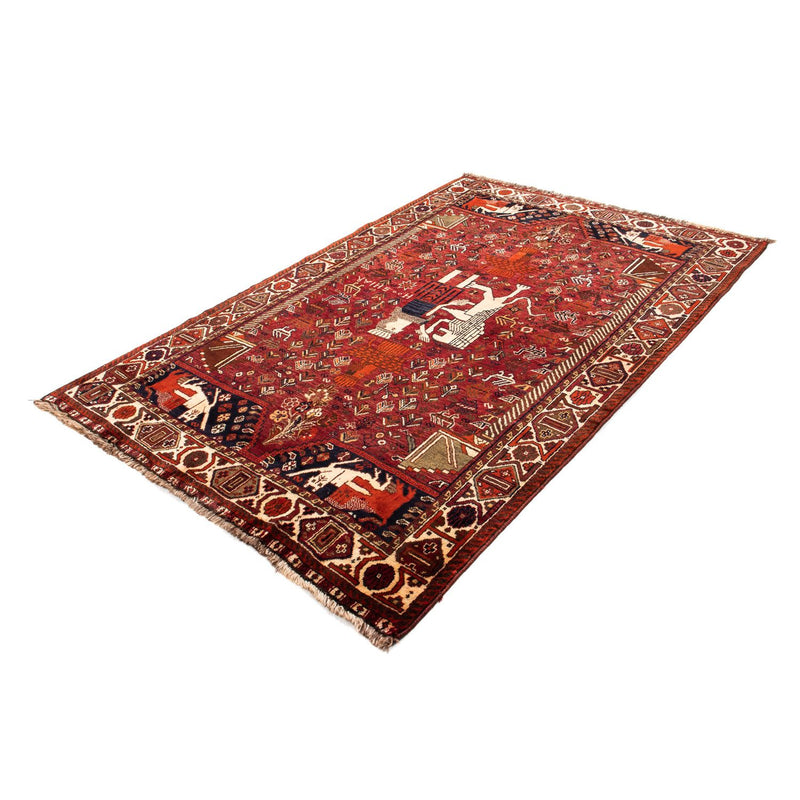 Tapis persan - Nomadic - 220 x 145 cm - rouge foncé