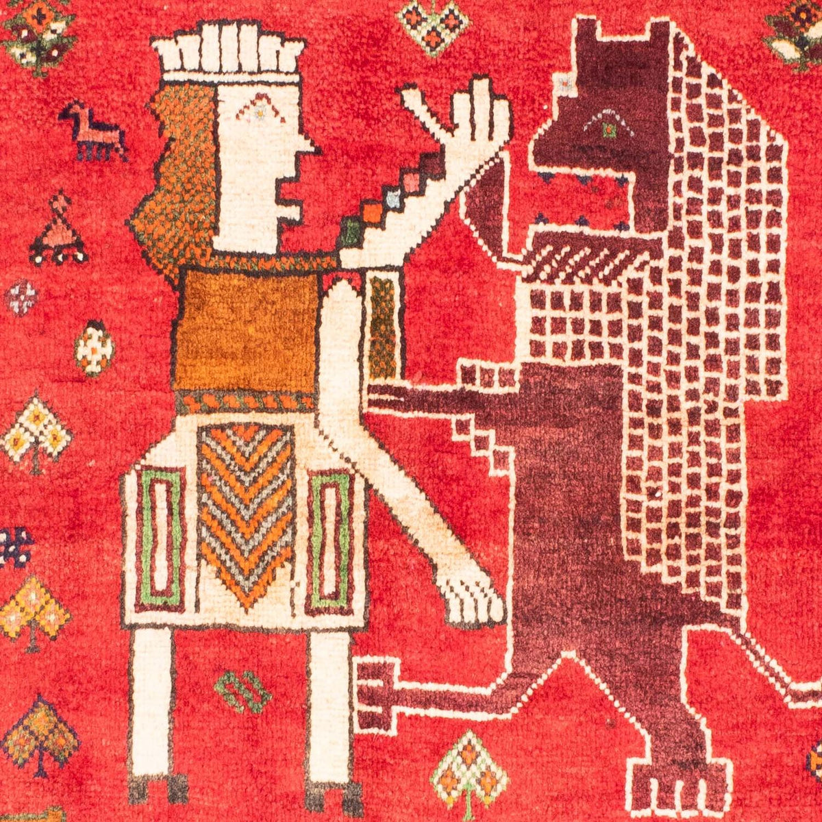 Tapis persan - Nomadic - 172 x 130 cm - rouge