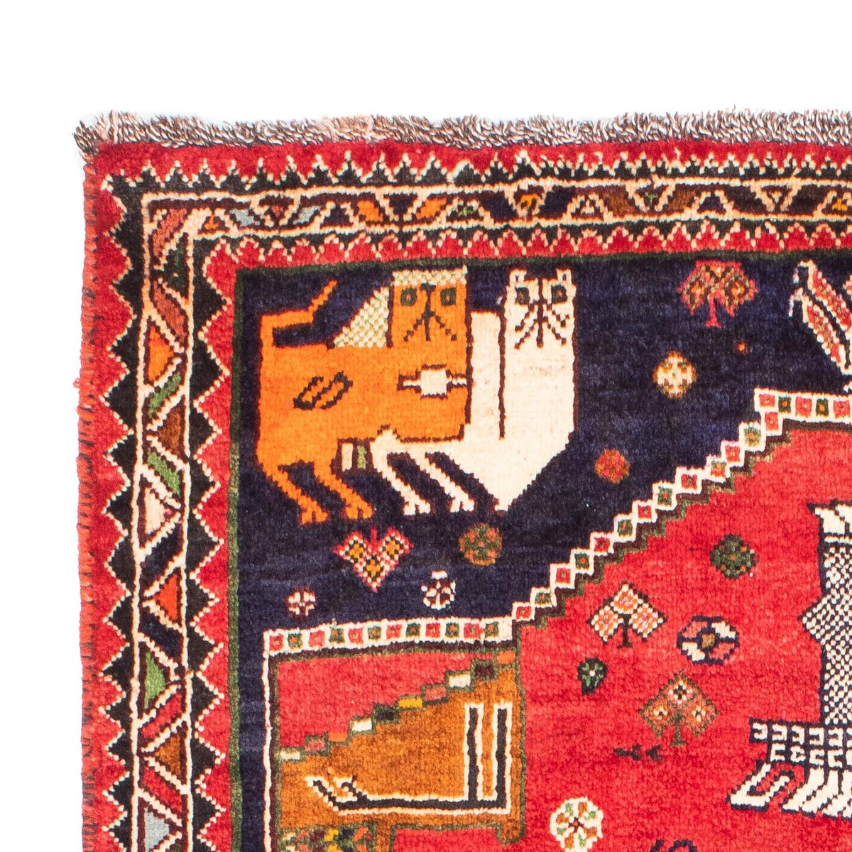 Tapis persan - Nomadic - 172 x 130 cm - rouge