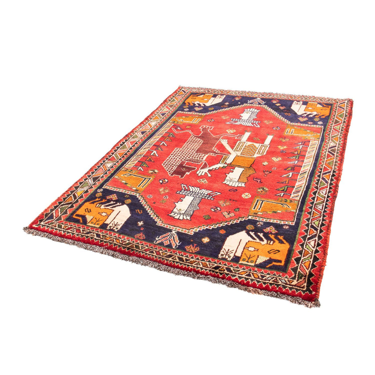 Tapis persan - Nomadic - 172 x 130 cm - rouge