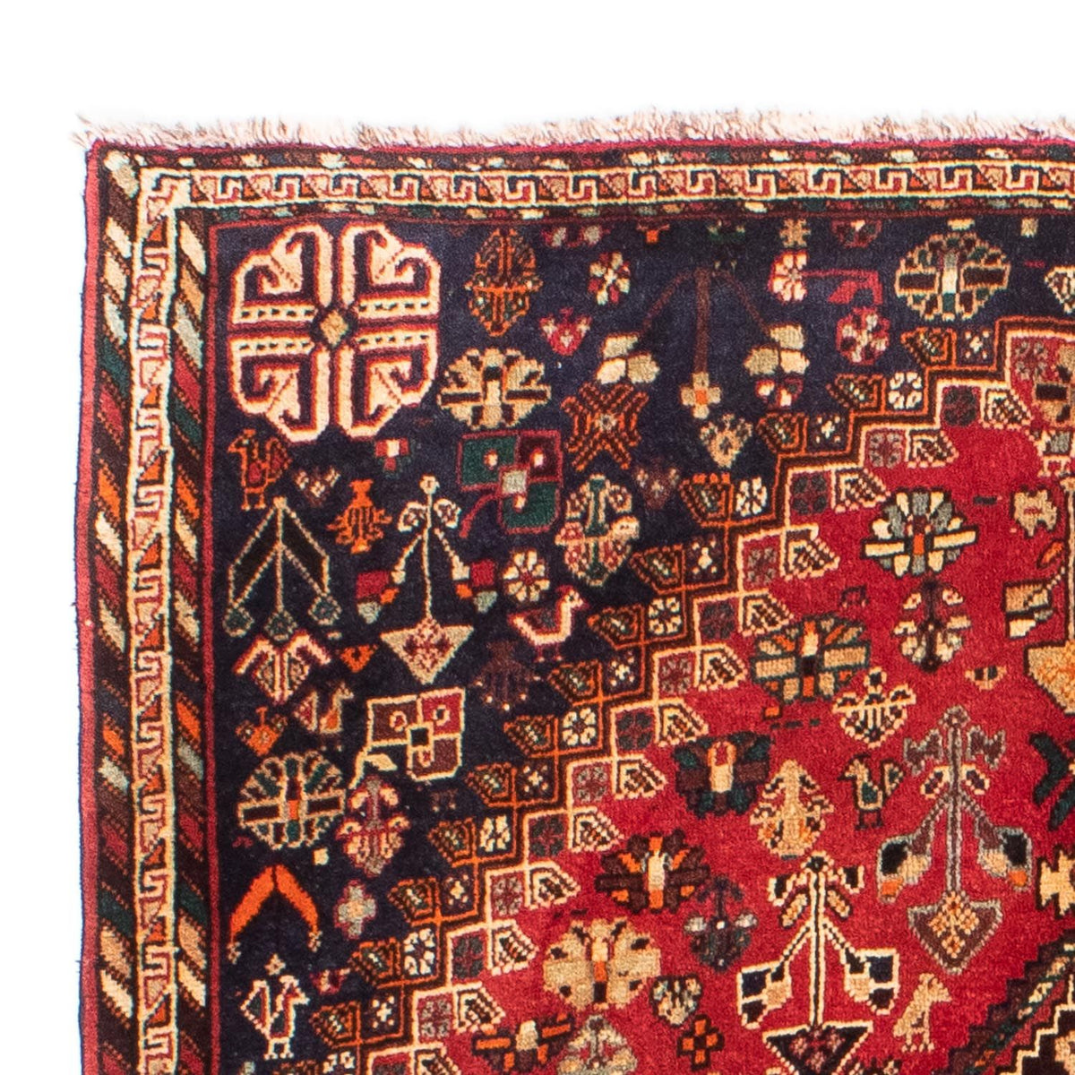 Tapis persan - Nomadic - 185 x 138 cm - rouge foncé