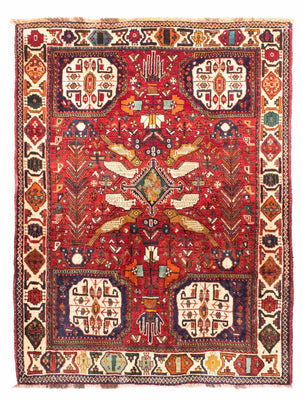 Tapis persan - Nomadic - 170 x 130 cm - rouge foncé