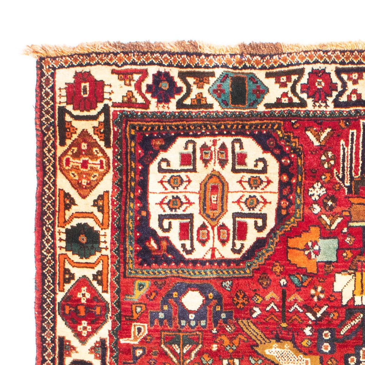 Tapis persan - Nomadic - 170 x 130 cm - rouge foncé