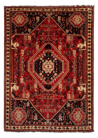 Tapis persan - Nomadic - 290 x 208 cm - rouge foncé