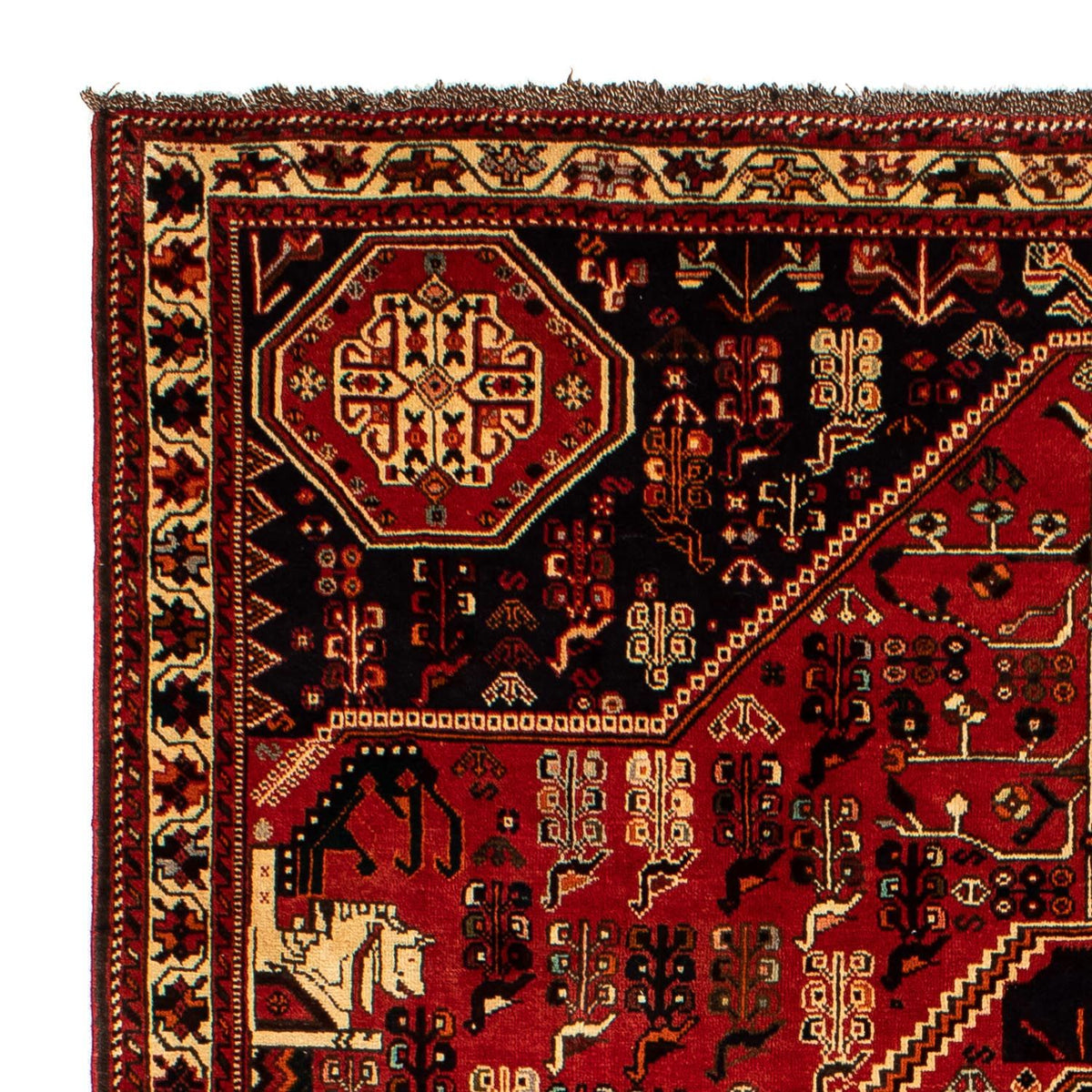 Tapis persan - Nomadic - 290 x 208 cm - rouge foncé