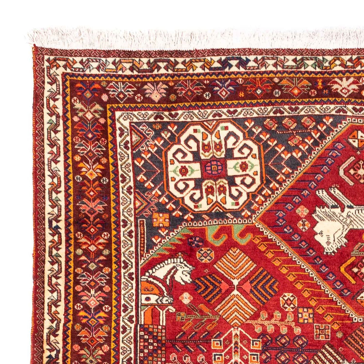 Tapis persan - Nomadic - 258 x 165 cm - rouge foncé