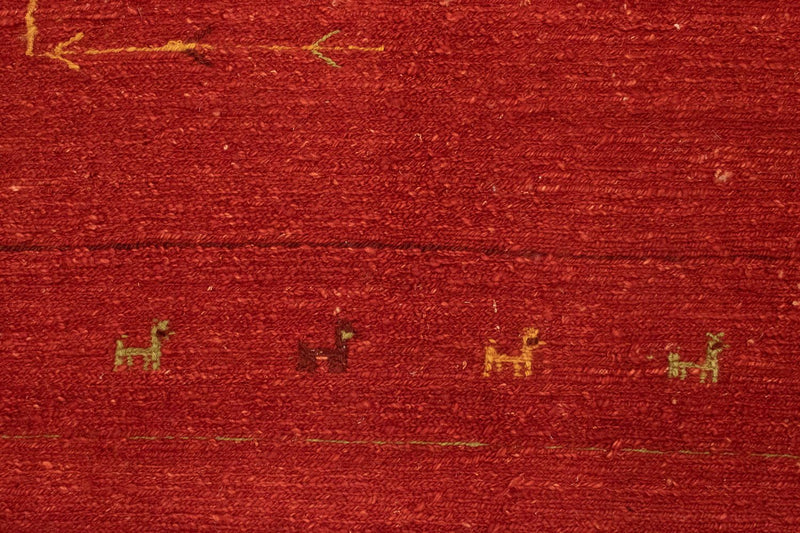Tapis Gabbeh - Persan - 195 x 151 cm - rouge