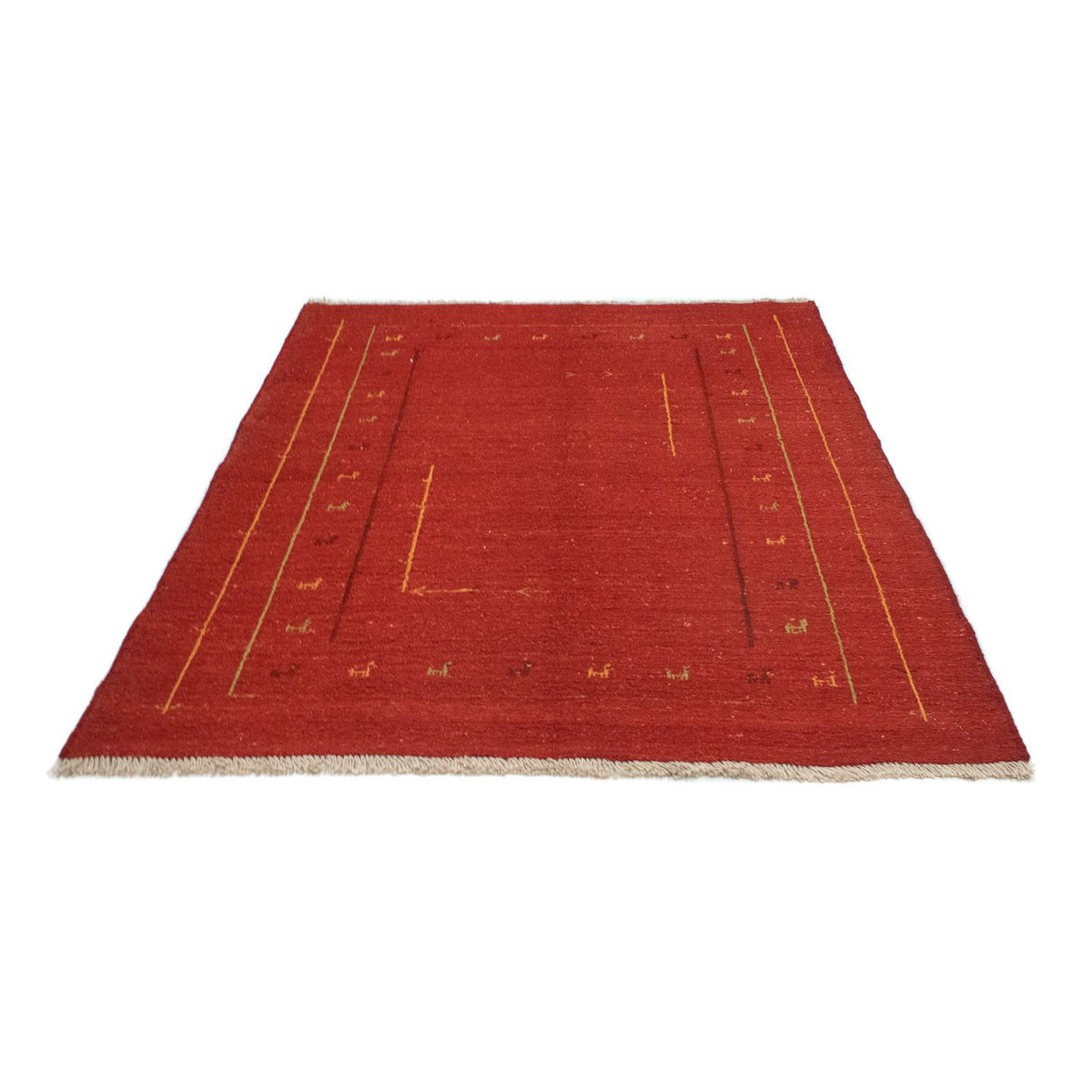Tapis Gabbeh - Persan - 195 x 151 cm - rouge