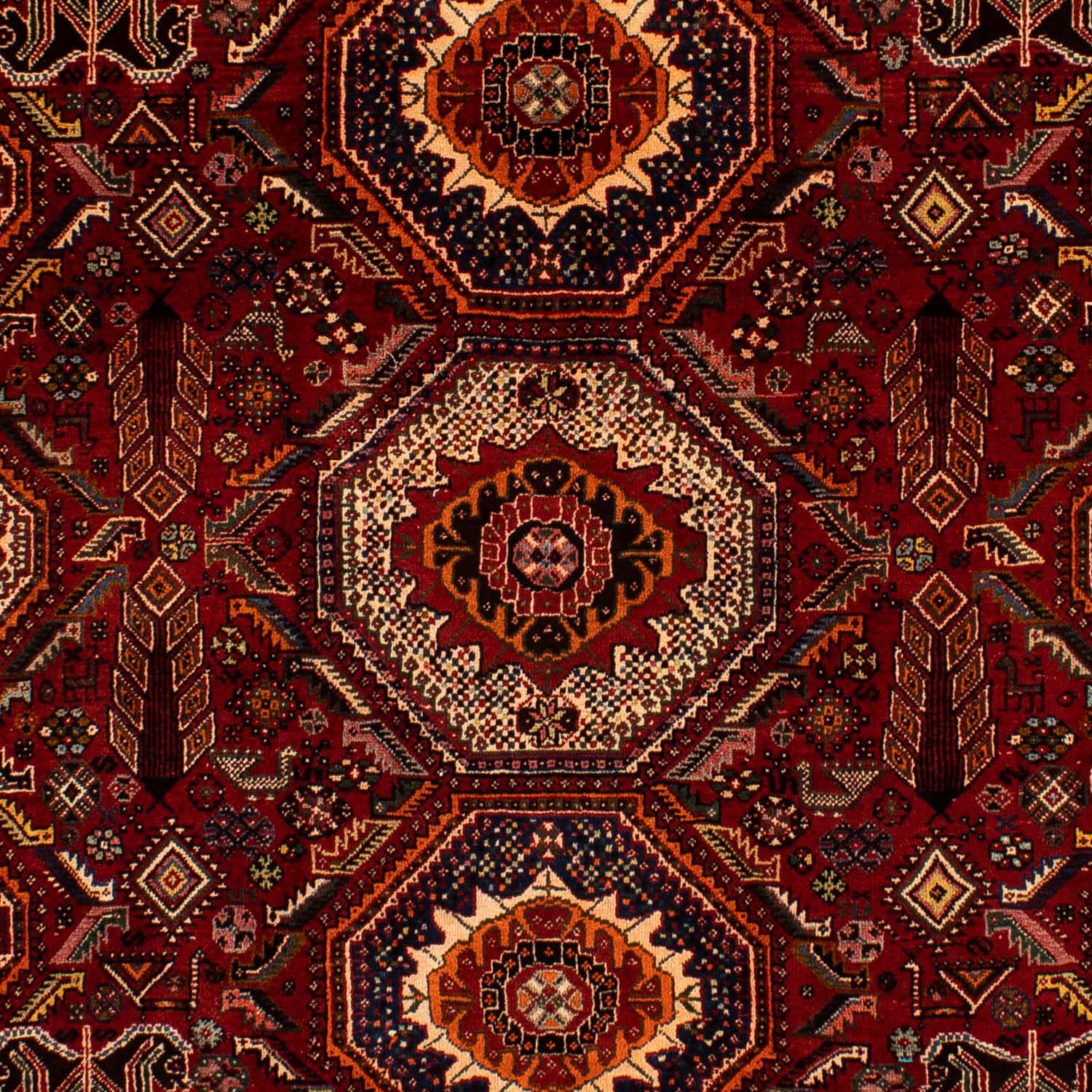 Tapis persan - Nomadic - 310 x 210 cm - rouge foncé