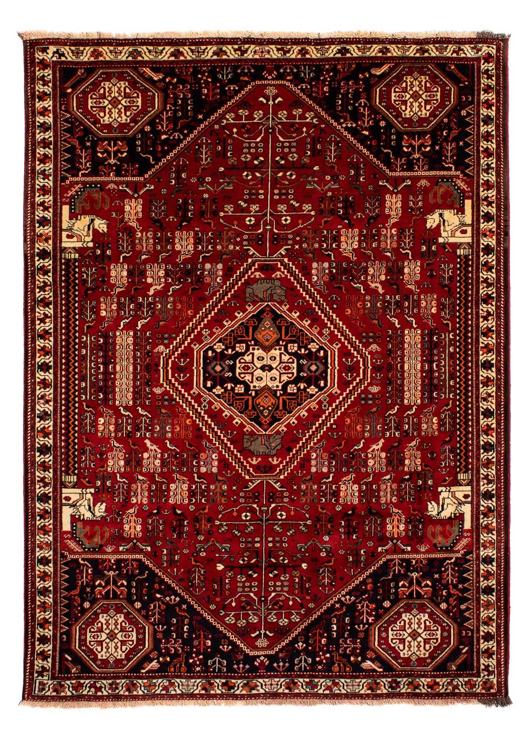 Tapis persan - Nomadic - 295 x 205 cm - rouge foncé