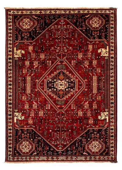 Tapis de Chiraz Tapis 205x295cm - Tapis persan - rouge foncé