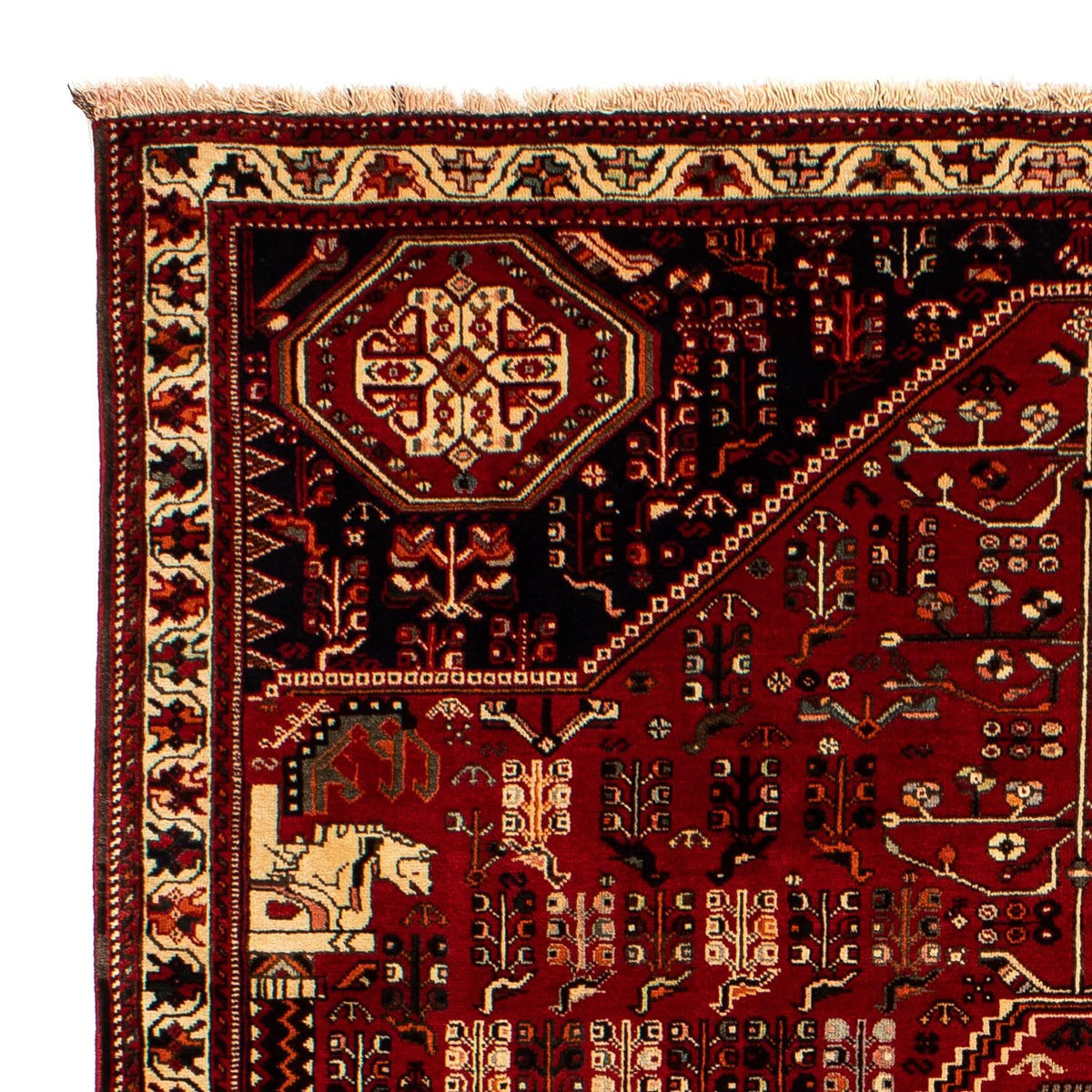 Tapis persan - Nomadic - 295 x 205 cm - rouge foncé