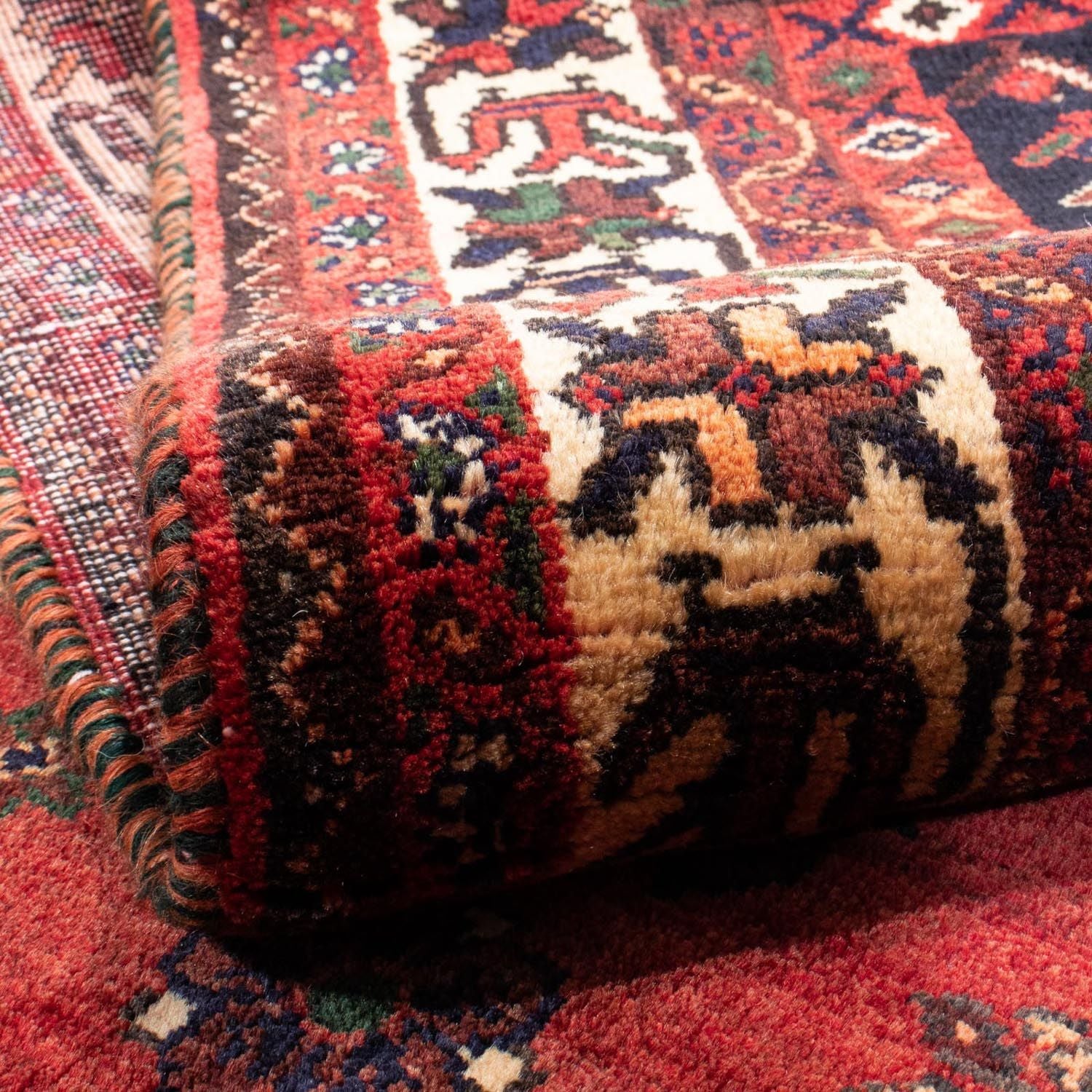Tapis persan - Nomadic - 305 x 208 cm - rouge foncé