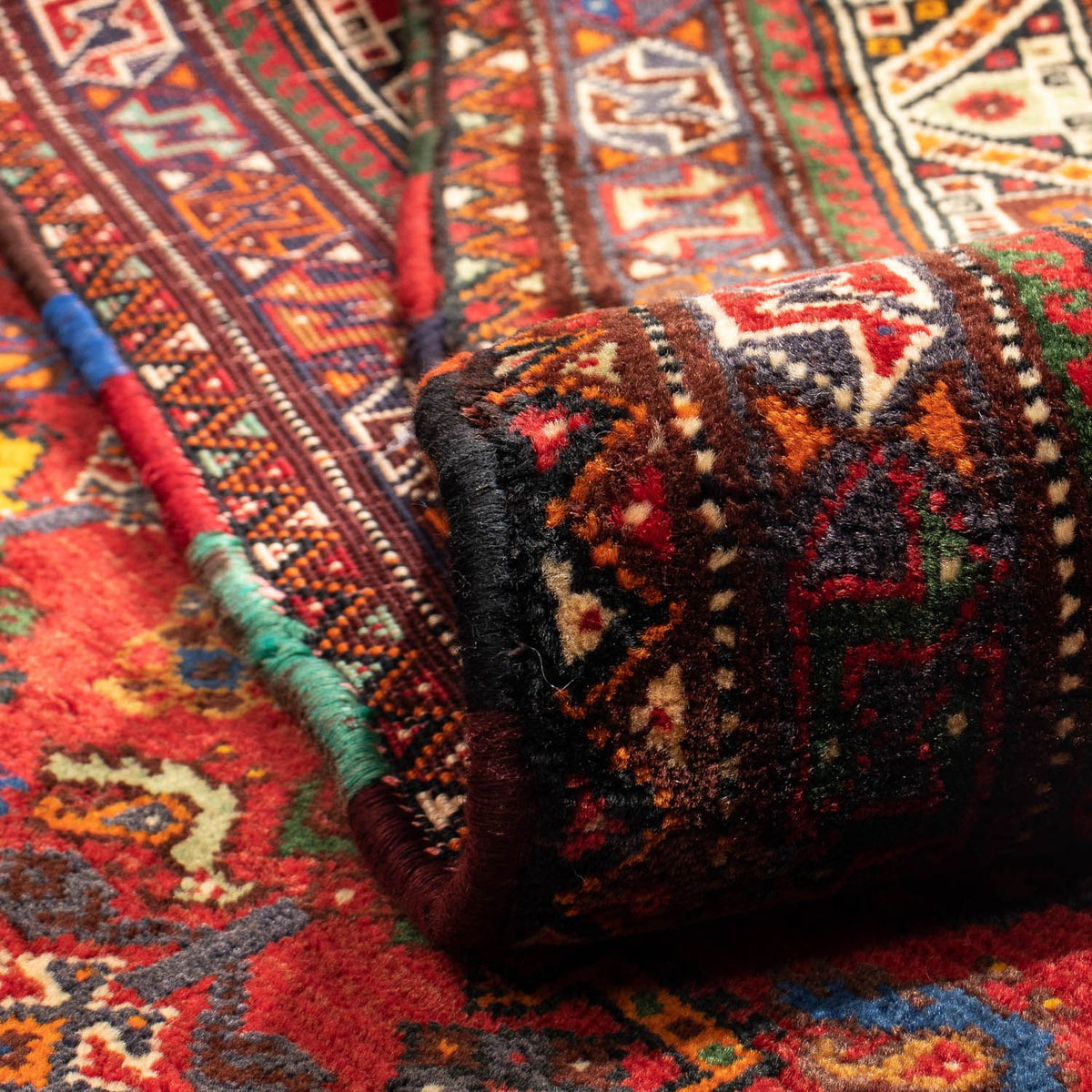 Tapis persan - Nomadic - 295 x 210 cm - rouge foncé