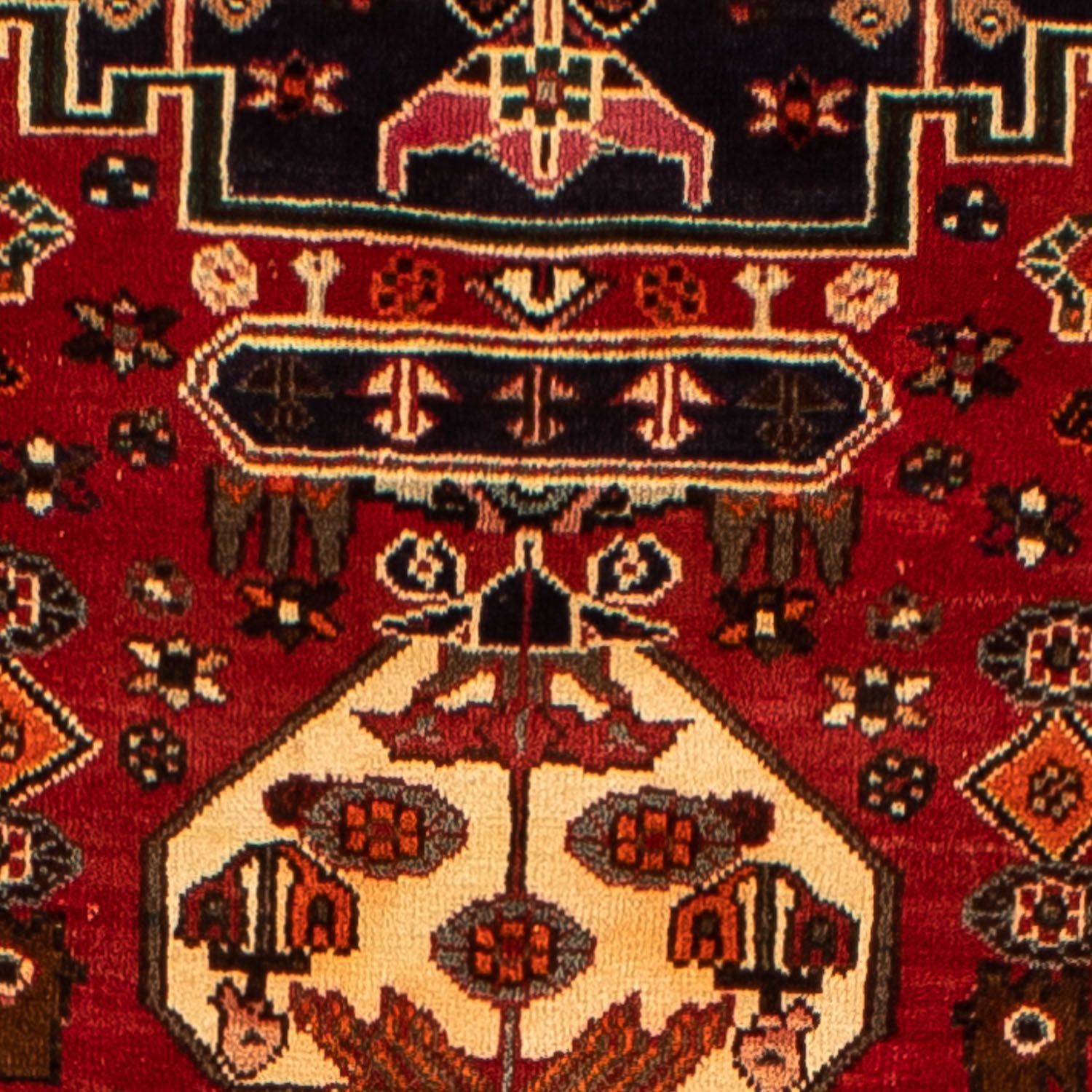 Tapis persan - Nomadic - 275 x 190 cm - rouge foncé
