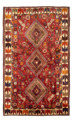 Tapis persan - Nomadic - 260 x 155 cm - rouge foncé