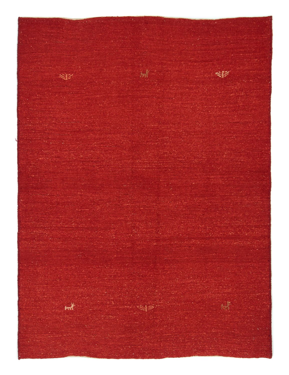 Tapis Gabbeh - Persan - 195 x 147 cm - rouge